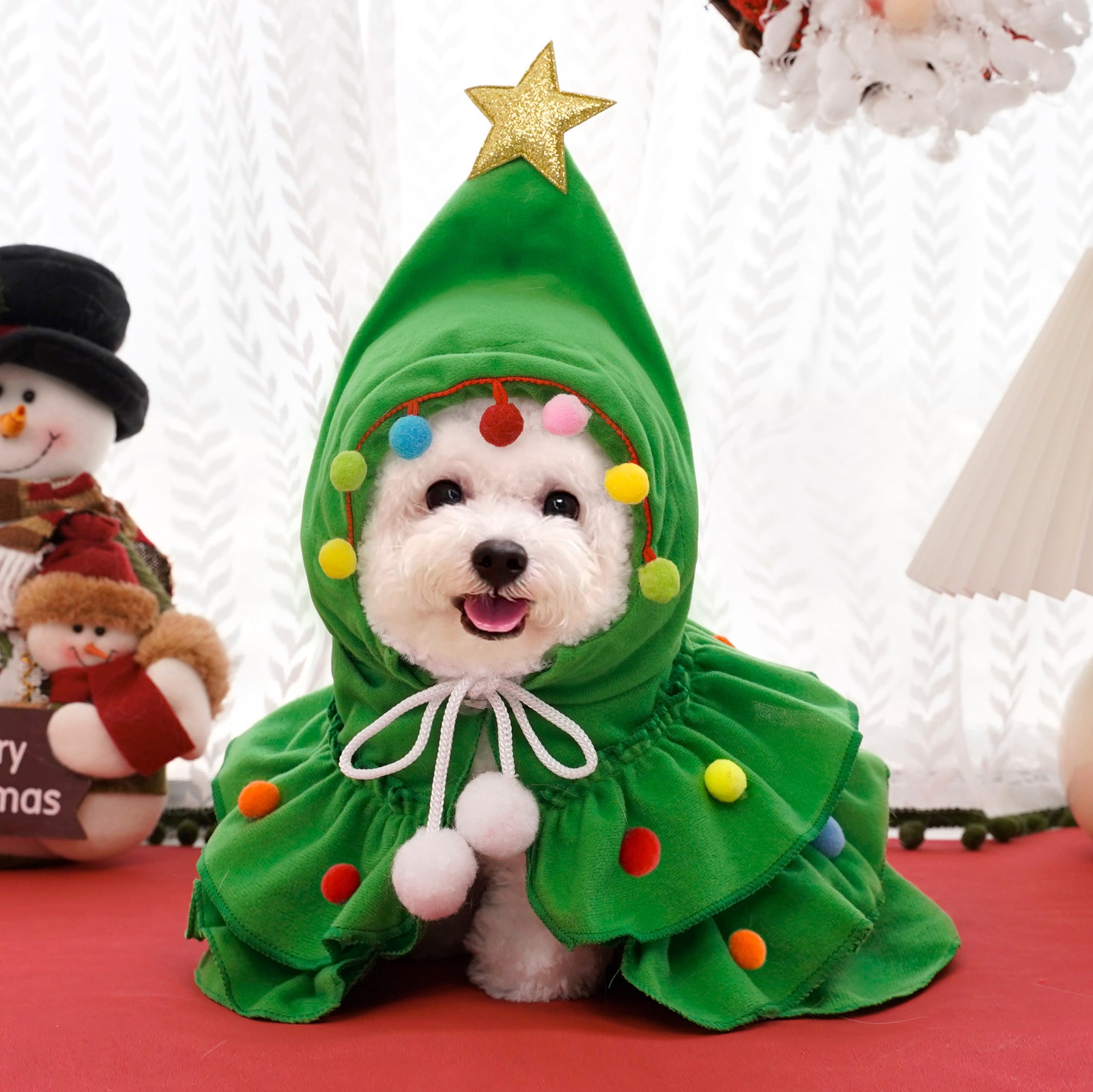 Festive Holiday Pet Cape – Christmas Transformation Costume for Dogs & Cats