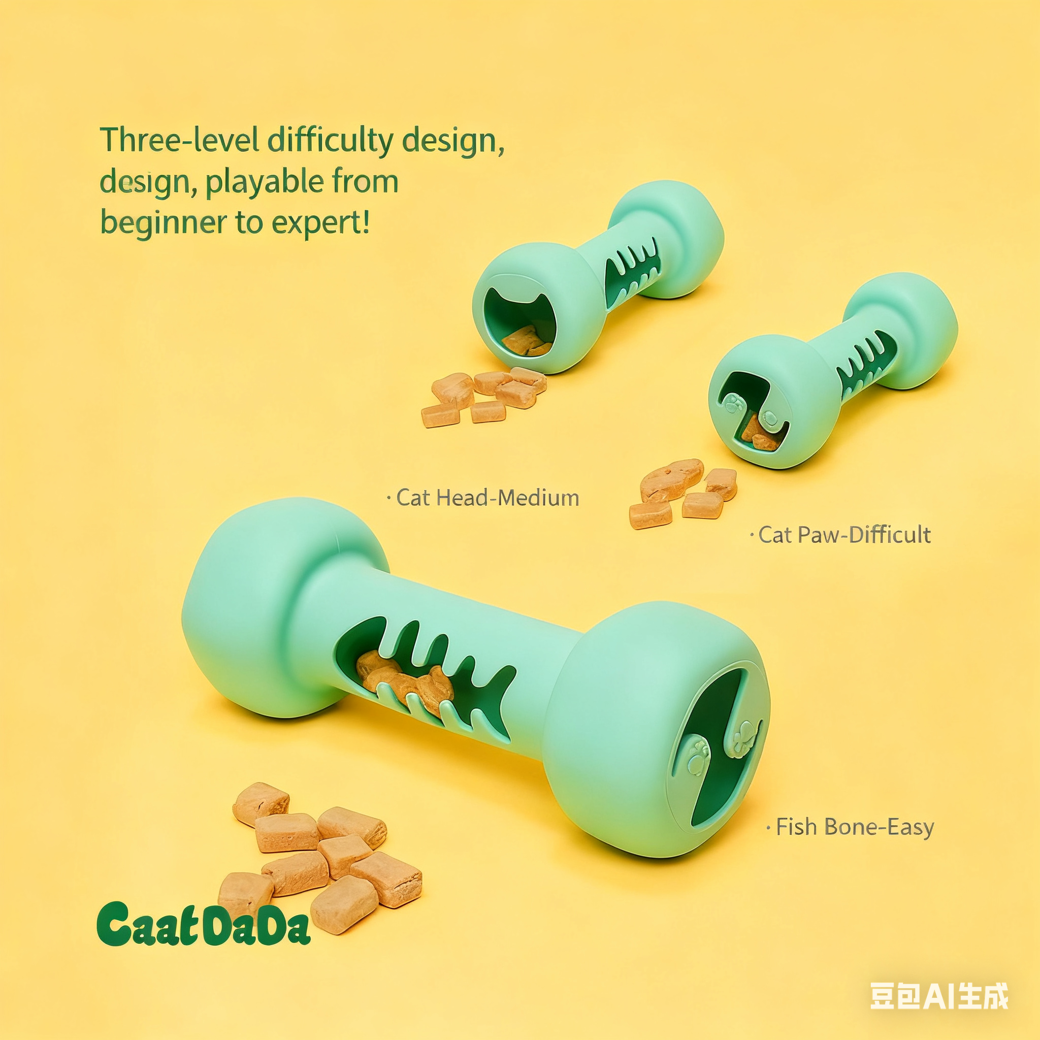 Mental Enrichment Dumbbell Toy for Cats