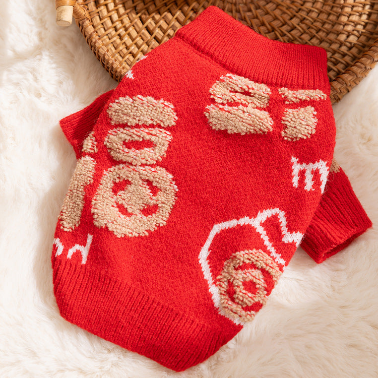 Circus Winter Pet Sweater – Crazy Costume Set for Dogs& Cats