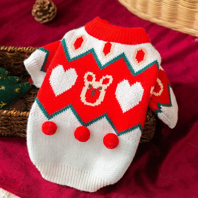 Christmas Pet Sweater – Playful Holiday Costume Set for Dogs & Cats